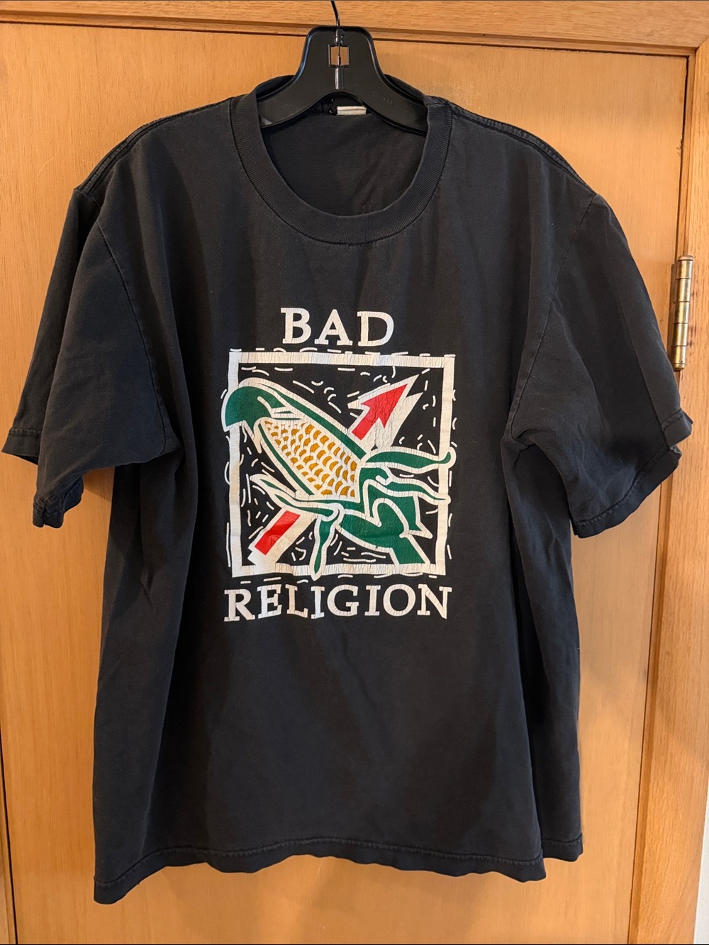 Bad Religion The GTS Vintage Graphic Tee Corn Cob Logo Black Size Large
